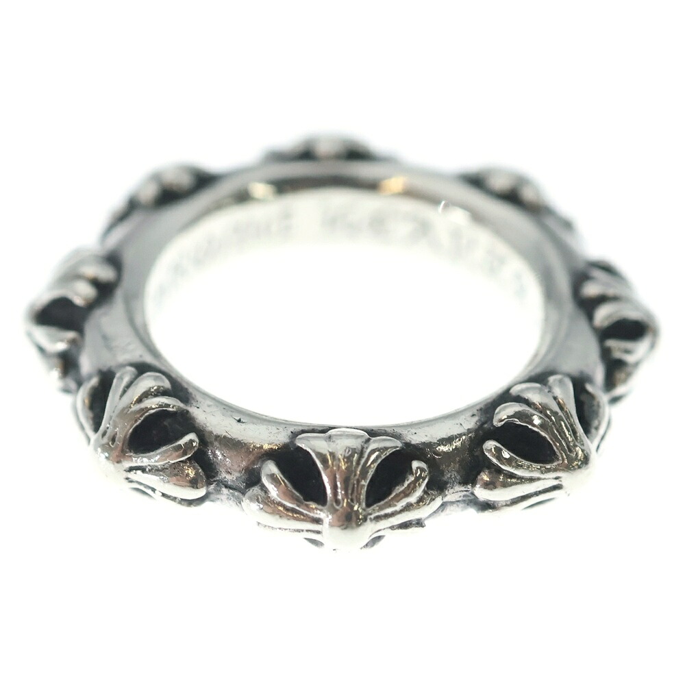 CHROME HEARTS(クロムハーツ) 大きさ:14.0号 CROSS BAND はりつけ台ダンス楽隊 輪っか しろがね色 BCA342【中古】【度合いB】【色つやしろがね色】【取りまわしバス発着場BRINGご廟店】