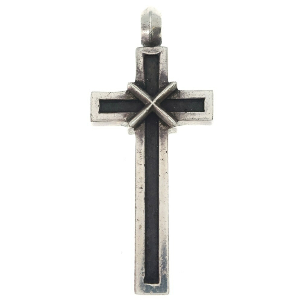 CHROME HEARTS(クロムハーツ) MAPPLE THORPE CRS SML メイプルソープ スモール クロスペンダントトップ しろがね色 BCA290【中古】【座標軸B】【色合いしろがね色】【取りまわしバス発着場BRING亜米利加村店】