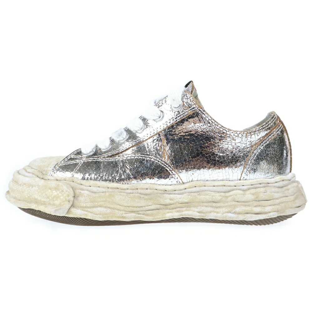 MIHARA YASUHIRO(ミハラヤスヒロ) 大きさ:41 PETERSON 23 OG Sole Cracking LT Low-top Sneaker ピーターソン23 ひび割れなめし革 置き目撥ねのける しろがね色/白いこと A12FW708【中古】【度合いB】【色つやしろがね色】【取りまわしバス発着場BRING札幌店】