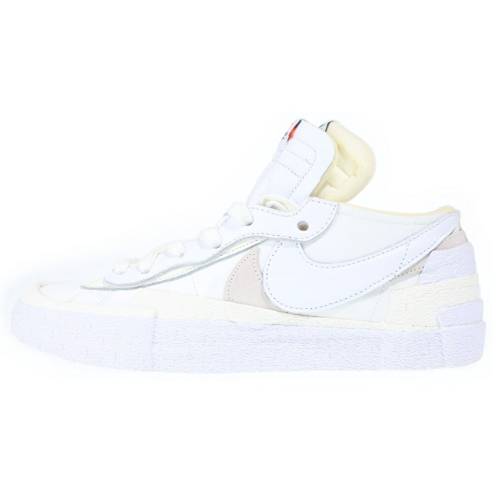 NIKE(ナイキ) サイズ:27.5cm ×sacai BLAZER LOW WHITE PATENT LEATHER サカイ ブレイザー パテント レザーローカットスニーカー ホワイト US9.5/27.5cm DM6443-100【中古】【程度A】【カラーホワイト】【オンライン限定商品】