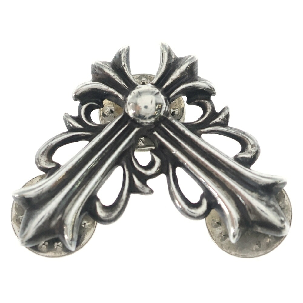 CHROME HEARTS(クロムハーツ) Stick Pin Large Floral Cross Corner 突っ支い棒 ピン ラージ フローラルクロスコーナー しろがね色【中古】【座標軸B】【色合いしろがね色】【取りまわしバス発着場BRING廟堂店】