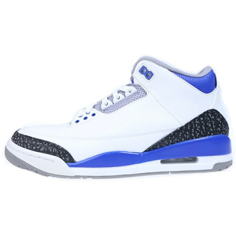 NIKE(ナイキ) 大きさ:29.0糎 AIR JORDAN 3 RETRO Racer Blue エアジョーダン3 レーサー青色 ハイカットスニーカー 白いこと US11/29糎 CT8532-145【中古】【座標軸A】【色合い白いこと】【オンライン制限事項商いもの】