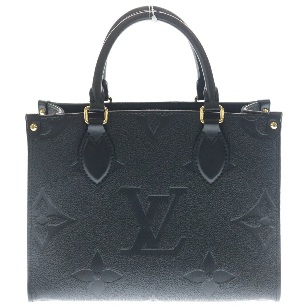 LOUIS VUITTON(ルイヴィトン) 大きさ:PM モノグラム・アン工業プラント オンザゴーPM 2WAY御徒面子 ハンドバック ショルダーバッグ トートバッグ 黒いこと なめし革 M45653 ゴールド金具【中古】【座標軸B】【色合い黒いこと】【取りまわしバス発着場BRING梅田茶屋町店】
