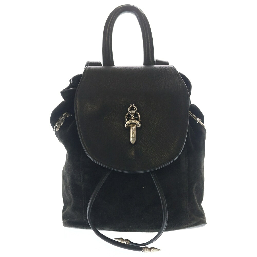 CHROME HEARTS(クロムハーツ) IGGY MINI イギー ミニ ダガー なめし革 うしろ側容器に並べる 背嚢 黒いこと【中古】【度合いB】【色つや黒いこと】【取りまわしバス発着場BRING心斎橋店】