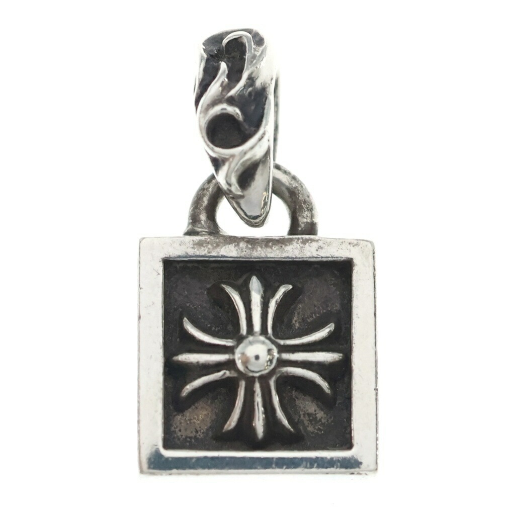 CHROME HEARTS(クロムハーツ) FRAMED CH PLUS フレームドCHつけ加える 引きつける シャンデリヤとっ始め しろがね色 BCA271【中古】【度合いB】【色つやしろがね色】【取りまわしバス発着場BRING横浜ビブレ店】