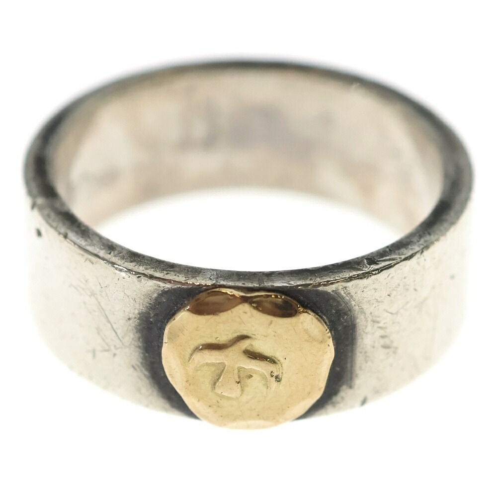 goro\u0027s(ゴローズ) 大きさ:19.0号 平打ち輪っか しろがね色/ゴールド BGA122【中古】【度合いB】【色つやしろがね色】【取りまわしバス発着場OneStyle推進器通い路店】