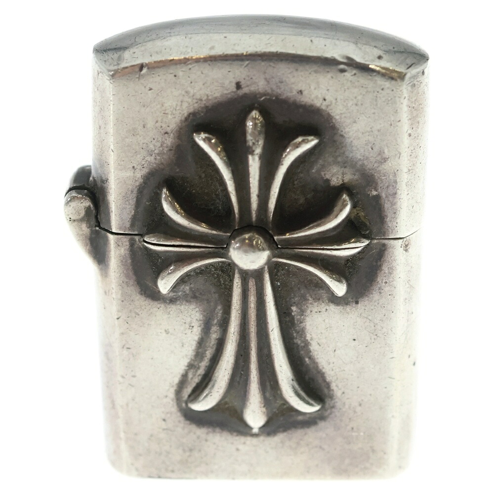 CHROME HEARTS(クロムハーツ) ZIPPO LIGHTERZ-V1 V1スモール CH差し交わす ジッポライター しろがね色 BCA398【中古】【座標軸B】【色つやしろがね色】【取りまわしバス発着場原宿】