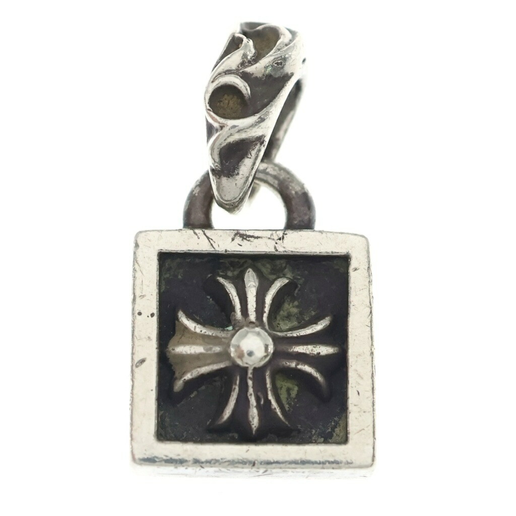 CHROME HEARTS(クロムハーツ) FRAMED CH PLUS フレームドCHつけ加える 引きつける シャンデリヤとっ始め しろがね色 BCA271【中古】【度合いB】【色つやしろがね色】【取りまわしバス発着場BRING亜米利加村店】