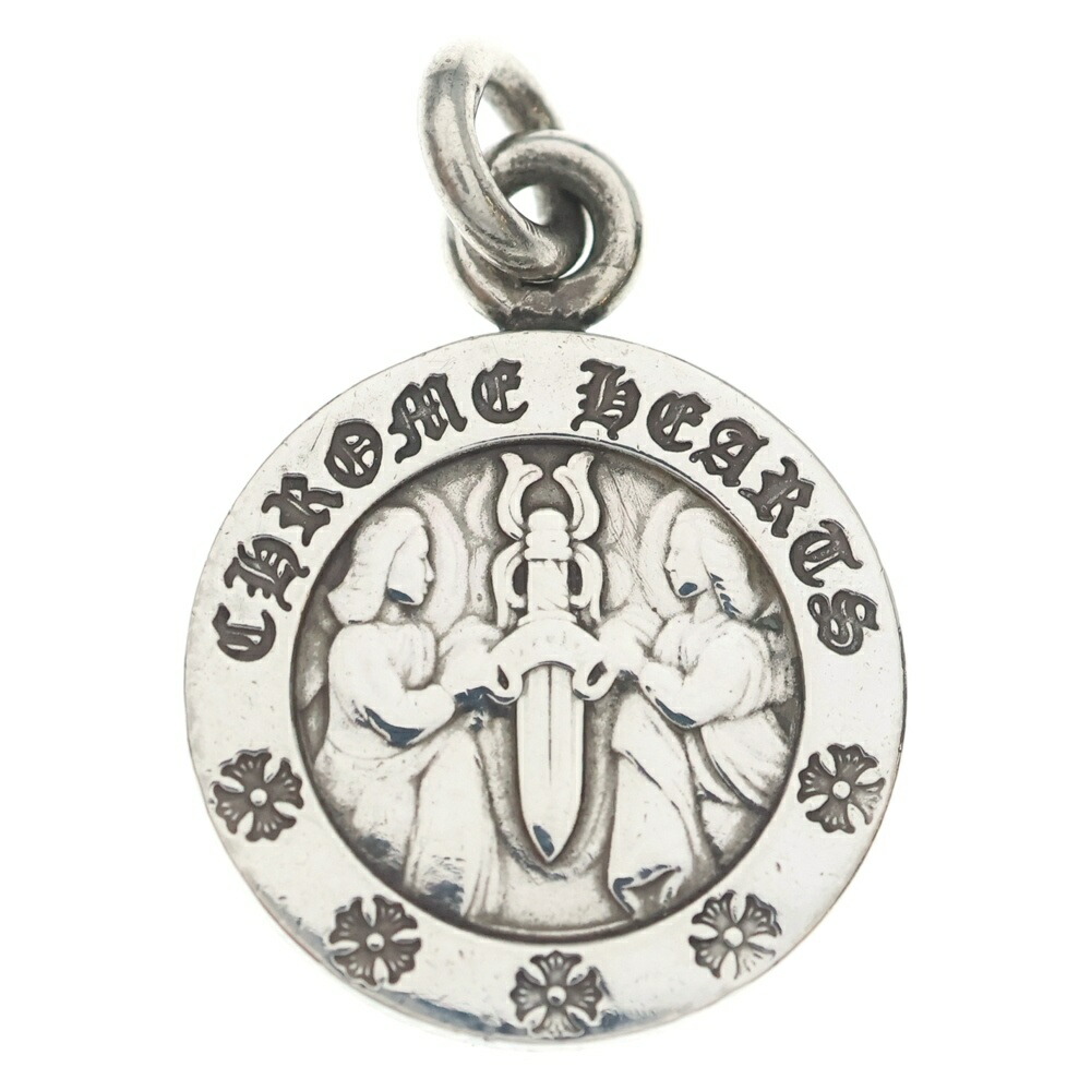 CHROME HEARTS(クロムハーツ) CHRM ANGL MDL V2 エンジェルメダルチャーム シャンデリヤいの一番 しろがね色BCA229【中古】【座標軸B】【色合いしろがね色】【取りまわしバス発着場BRING札幌店】