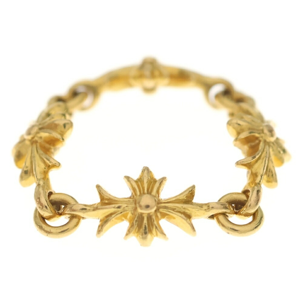 CHROME HEARTS(クロムハーツ) 大きさ:輪っかゲージ実寸約11号 22K RING TNY E CH PLS タイニーECHつけ加える ゴールド輪っか【中古】【度合いA】【色つやゴールド】【取りまわしバス発着場OneStyle原宿店】