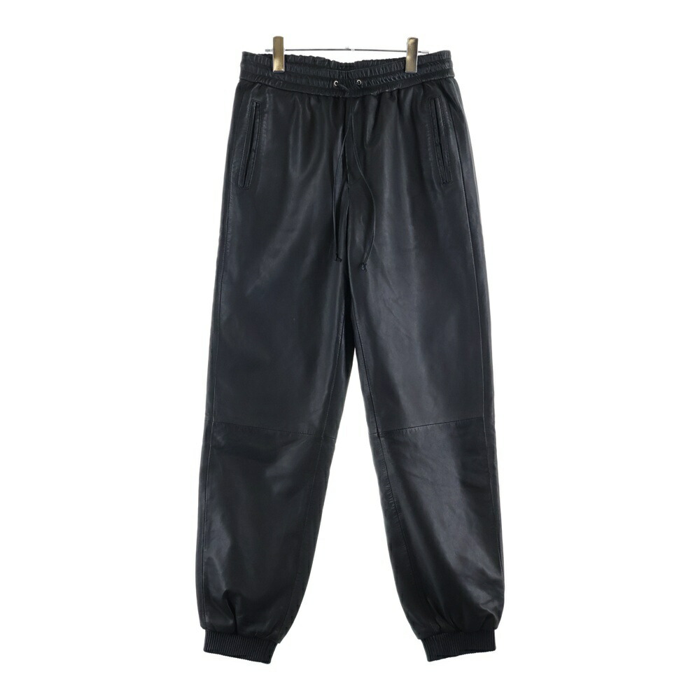 BREATH(ブレス) 大きさ:os 22AW LEATHER TRACK PANTS なめし革 貨物自動車ズボン下 黒いこと BR22AW-P-1001【中古】【座標軸B】【色合い黒いこと】【取りまわしバス発着場BRING横浜ビブレ店】