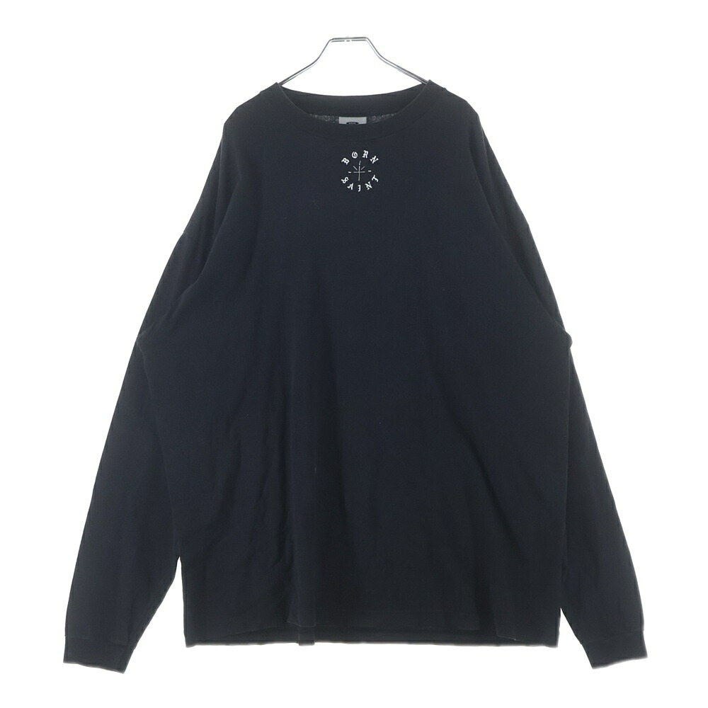 SAINT MICHAEL(セントマイケル) 大きさ:XXXL ×BORN X RAISED BR LS TEE ボーンアンドレイズド 長袖プルオーバー ロングスリーブカットソー 黒いこと SM-YS8-0000-C08【中古】【座標軸B】【色合い黒いこと】【取りまわしバス発着場原宿】
