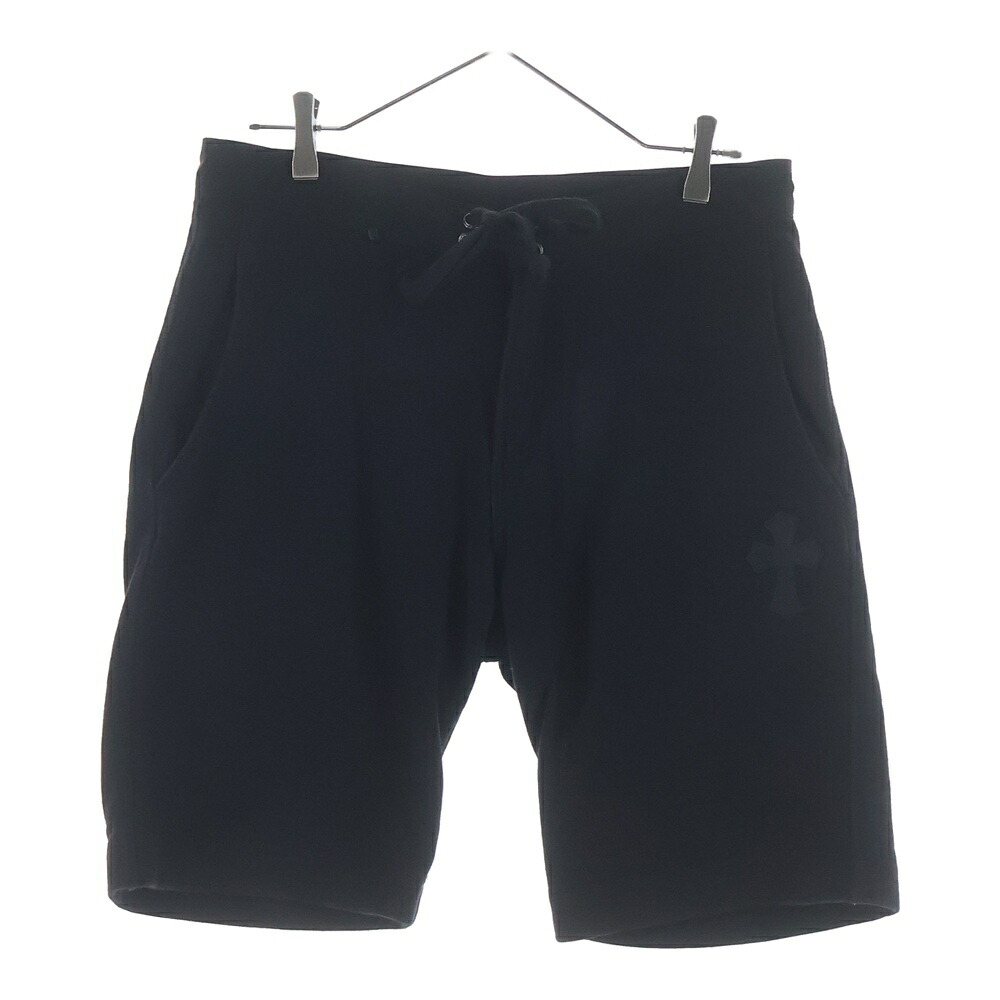 CHROME HEARTS(クロムハーツ) サイズ:M SWEAT SHORTS クロスパッチ付き スウェットショーツ【中古】【程度B】【カラーブラック】【取扱店舗原宿】｜ブランド買取・販売　BRING