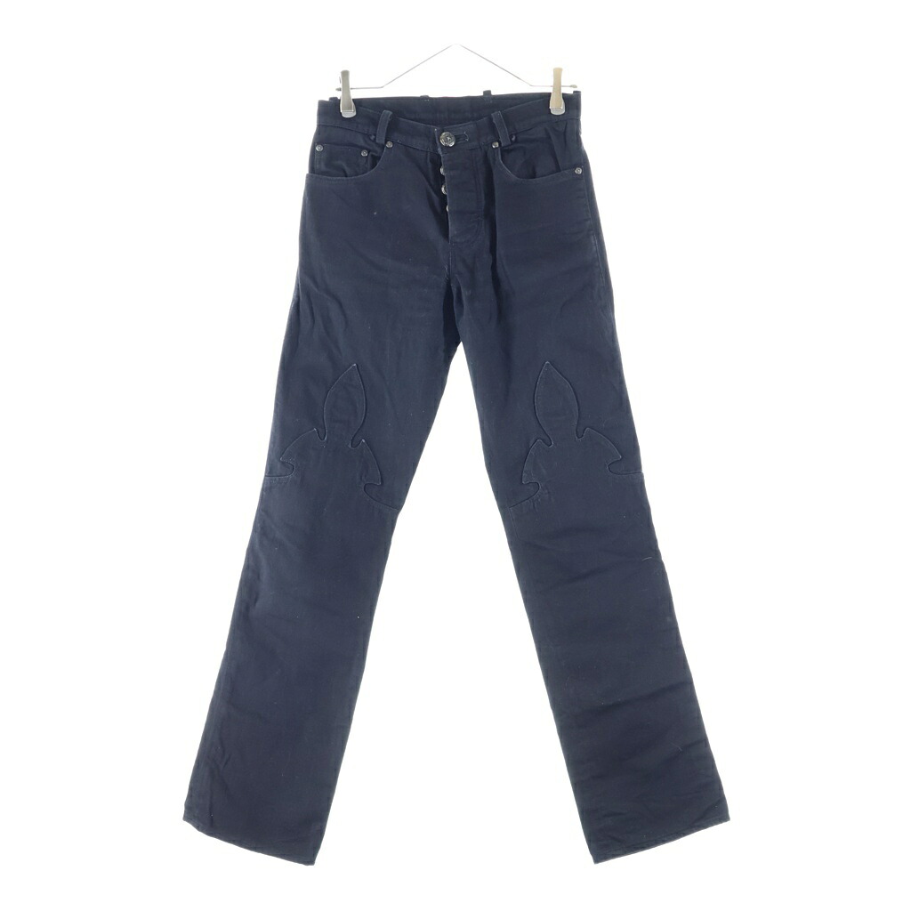 CHROME HEARTS(クロムハーツ) 大きさ:29 OLD JEAN SL FLEURKNEE フレアニーデニムパンツ【中古】【度合いB】【色つや黒いこと】【取りまわしバス発着場OneStyle新宿店】