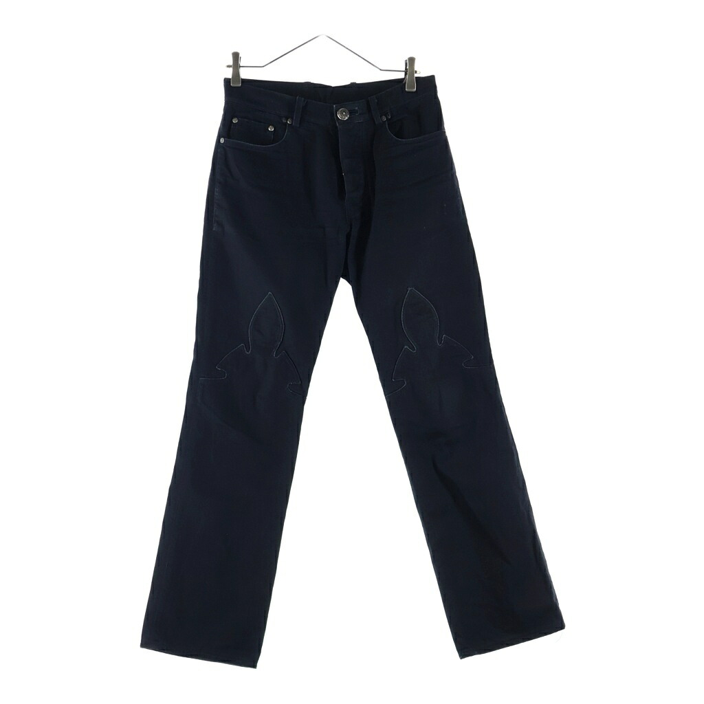 CHROME HEARTS(クロムハーツ) 大きさ:30 OLD JEAN SL FLEURKNEE フレアニーデニムパンツ【中古】【度合いB】【色つや黒いこと】【取りまわしバス発着場渋谷】