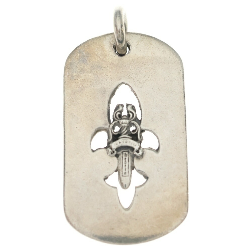 CHROME HEARTS(クロムハーツ) D TAG LRG ラージドッグタグ フレアダガー 首飾りとっ始め しろがね色【中古】【度合いB】【色つやしろがね色】【取りまわしバス発着場BRING京都河原町店】