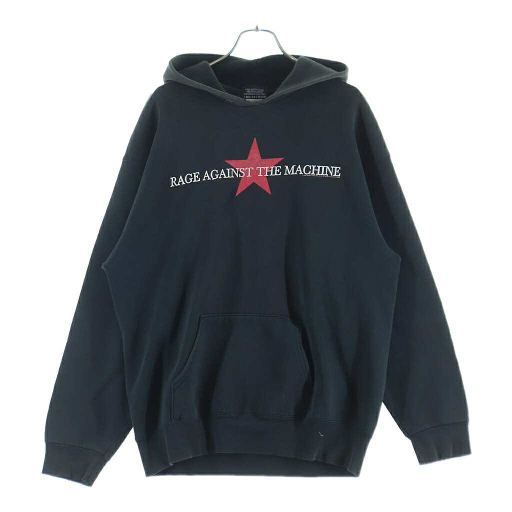 VINTAGE(ヴィンテージ) 大きさ:XL 00S Rage Against The Machine Hoodie レイジアゲインストザマシーン プルオーバースウェットパーカー フーディー 黒いこと【中古】【度合いB】【色つや黒いこと】【取りまわしバス発着場AWESOME高円寺店】
