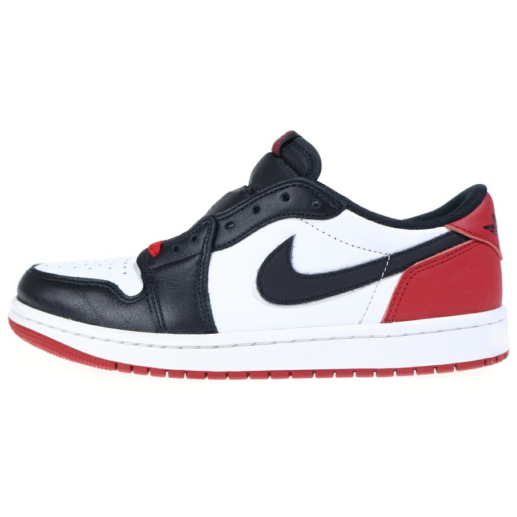 NIKE(ナイキ) 大きさ:26.5珊 AIR JORDAN 1 RETRO LOW OG BLACK TOE エアジョーダン1 置き目 ブラックトゥ ローカットスニーカー 白いこと/黒いこと/赤いこと US8.5/26.5珊 CZ0790-106【新古品/中古】【度合いS】【色つや白いこと】【オンライン押さえる商いもの】