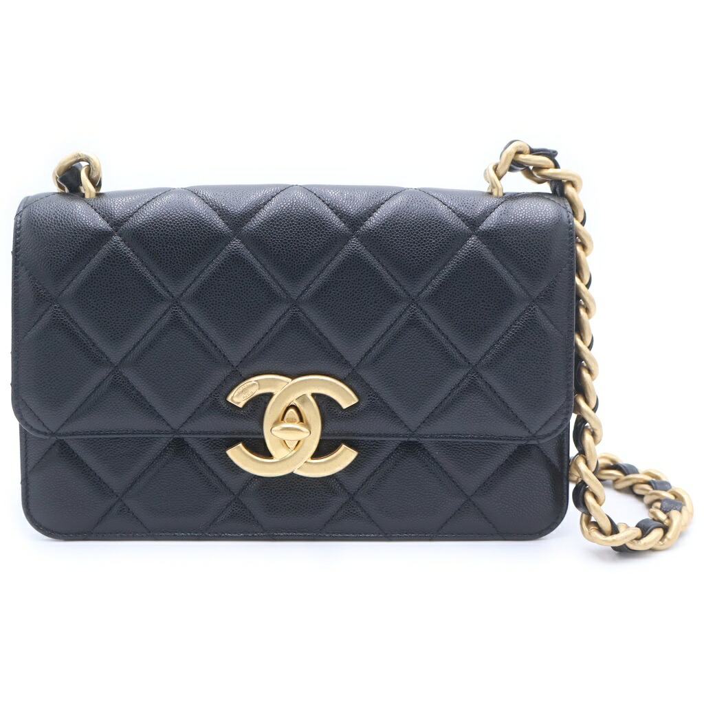 CHANEL(シャネル) サイズ:- マトラッセ ラージココマーク チェーンショルダーバッグ ブラック キャビアスキン ゴールド金具【中古】【程度A】【カラーブラック】【取扱店舗BRING京都河原町店】|ブランド買取・販売 BRING