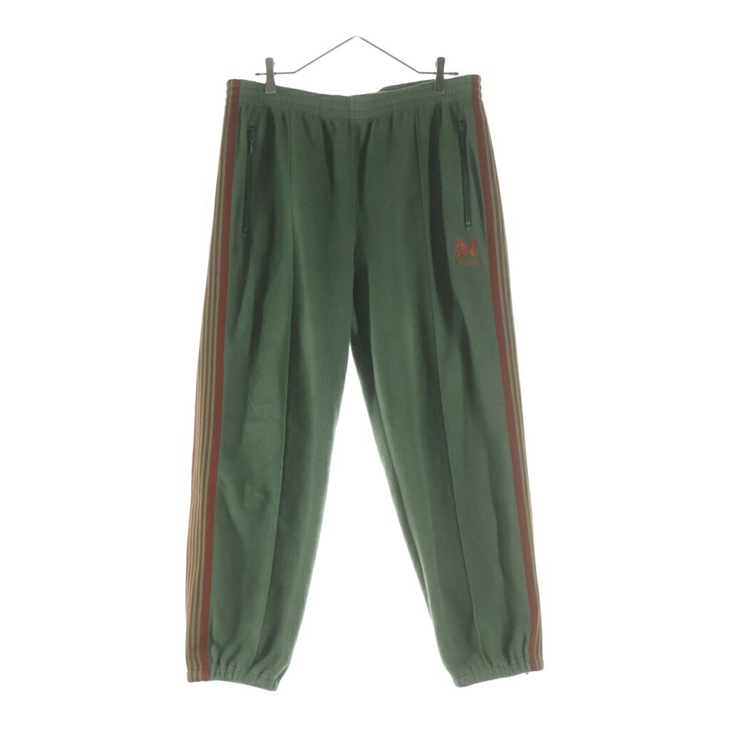 Needles(ニードルス) 大きさ:XL ×Keboz FLEECE ZIPPED TRACK PANTS ケボズ フリースジップトラックパンツ NS1670【中古】【座標軸B】【色合い緑であること】【オンライン制限事項商いもの】
