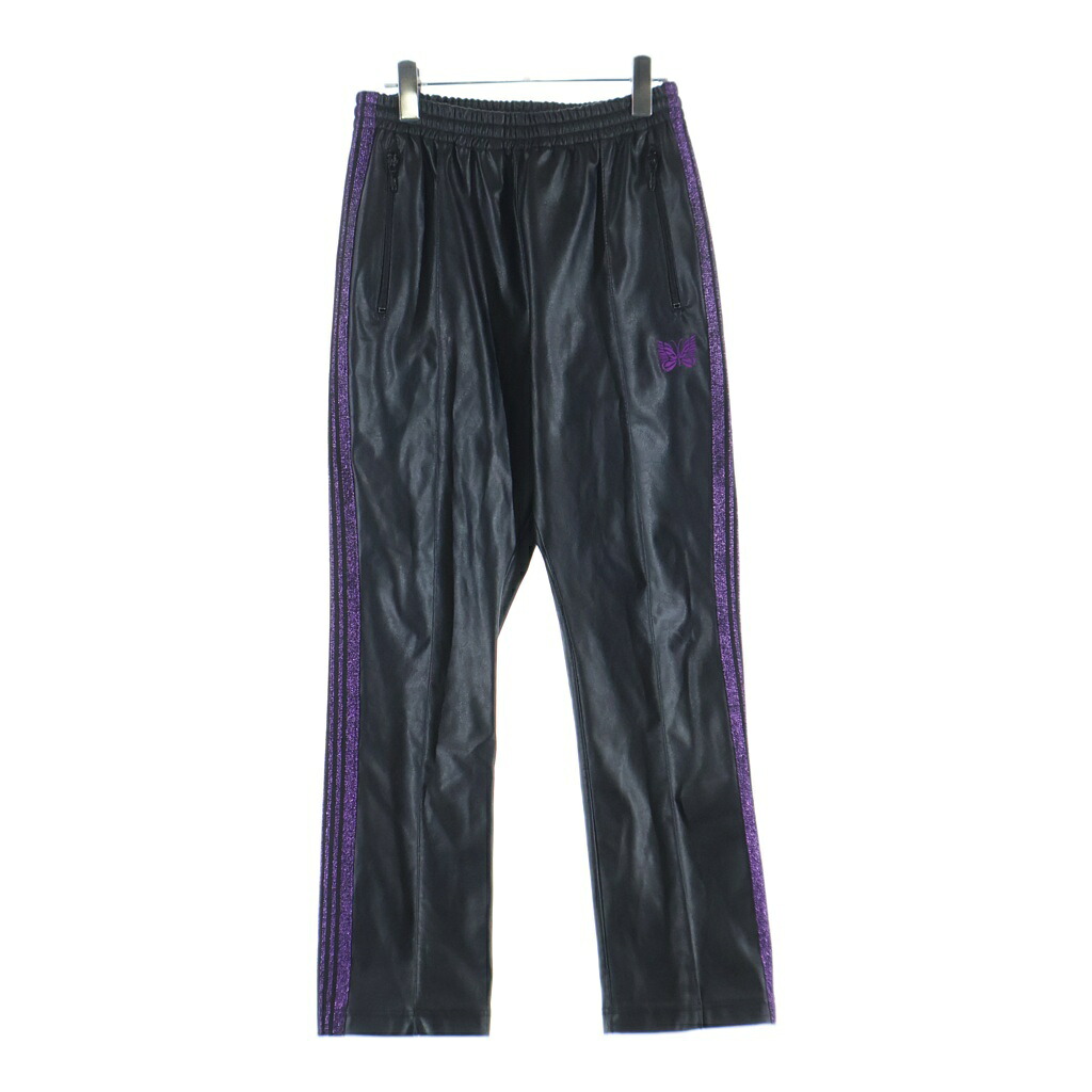 Needles(ニードルス) サイズ:S 19AW Narrow TRACK PANT Synthetic Leather フェイクレザー ナロートラックパンツ ブラック FK200【中古】【程度B】【カラーブラック】【取扱店舗BRING有楽町マルイ店】|ブランド買取・販売 BRING