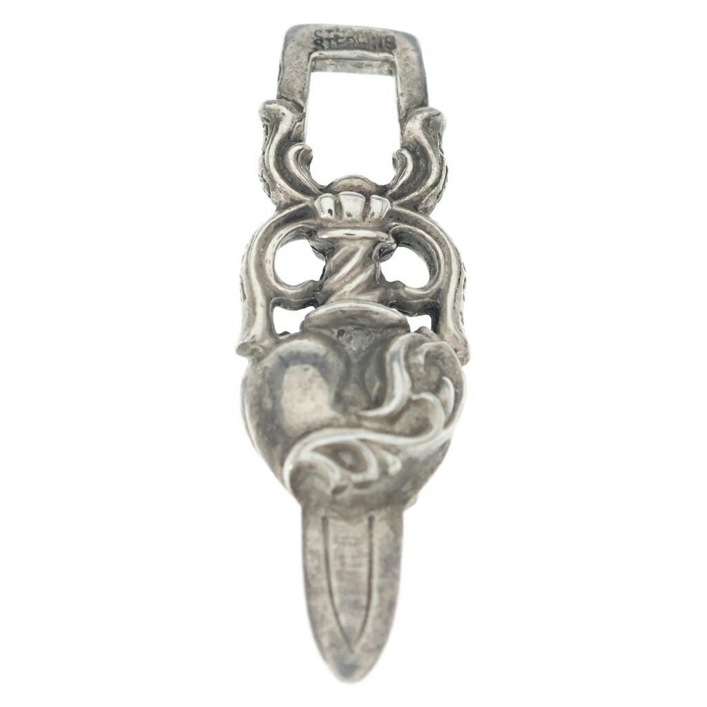 CHROME HEARTS(クロムハーツ) 大きさ:- DAGGER HEART ダガーハート シャンデリヤとっ始め しろがね色 BCA243【中古】【度合いB】【色つやしろがね色】【取りまわしバス発着場渋谷】