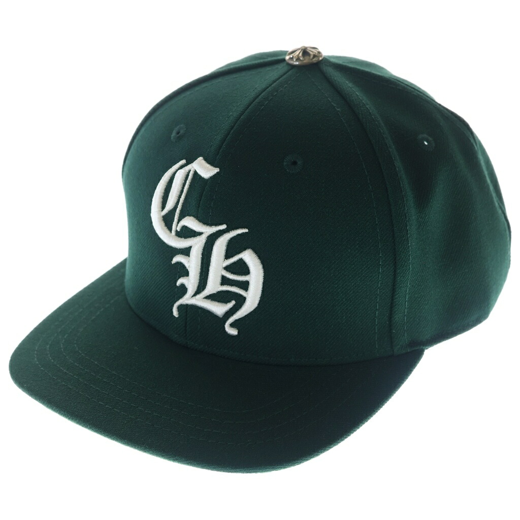 CHROME HEARTS(クロムハーツ) 大きさ:os CH HAT CHロゴタイプ刺しゅう野球旗がしら 緑であること【新古品/中古】【度合いS】【色つや緑であること】【取りまわしバス発着場渋谷】