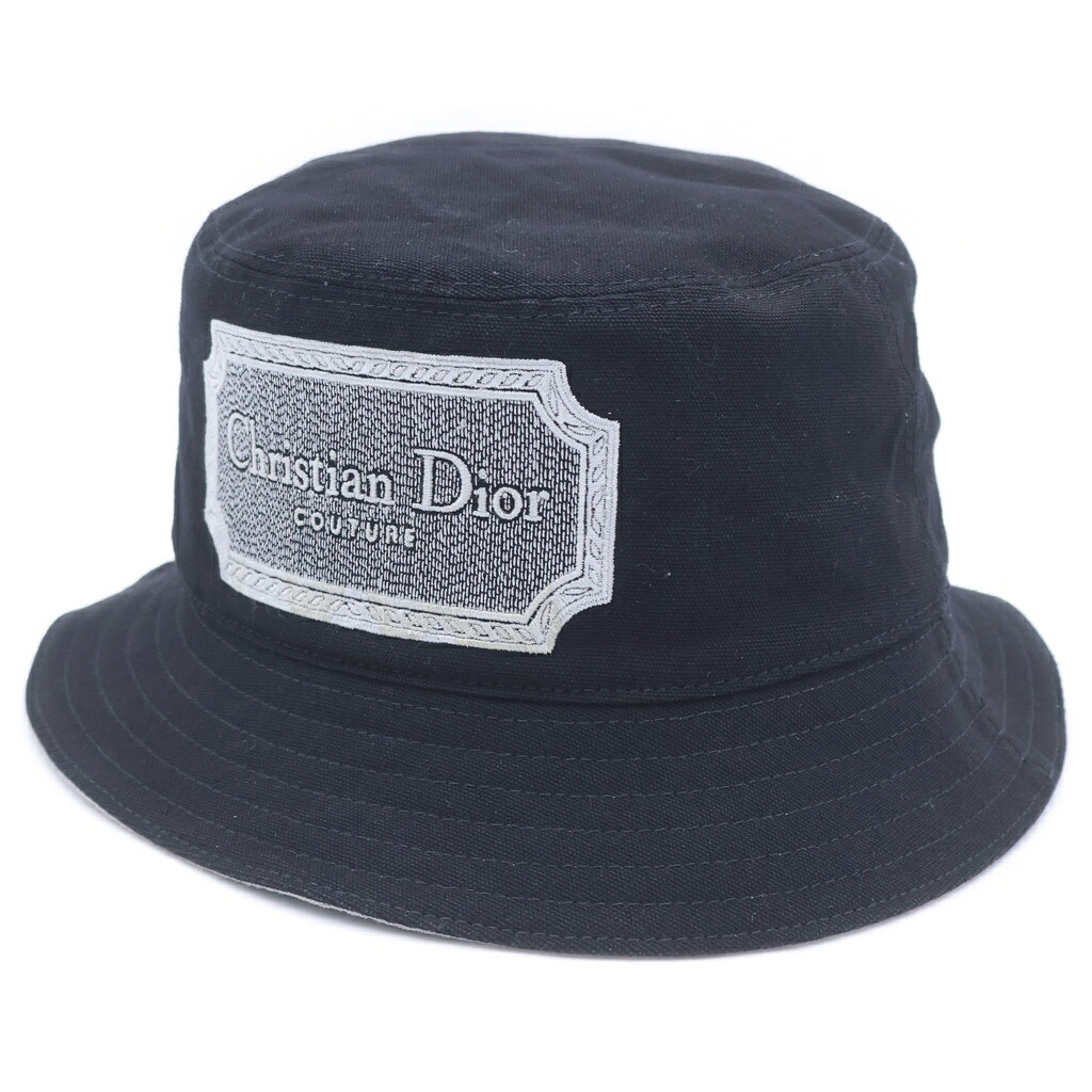 Christian Dior(ディオール) 大きさ:M ロゴタイプ 井戸釣瓶かぶり笠 かぶり笠 黒いこと【中古】【座標軸B】【色合い黒いこと】【取りまわしバス発着場新宿】