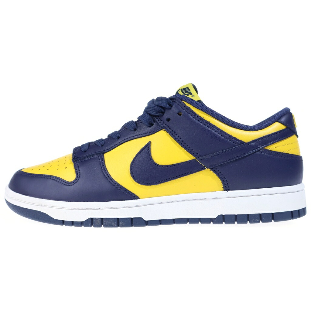 NIKE(ナイキ) 大いさ:27.5糎 DUNK LOW MICHIGAN ダンク ミシガン湖 ローカットスニーカー 米国海軍/黄色 US9.5/27.5糎 DD1391-700【新古品/中古】【座標軸S】【色合いマルチ色合い】【オンライン制限事項商いもの】