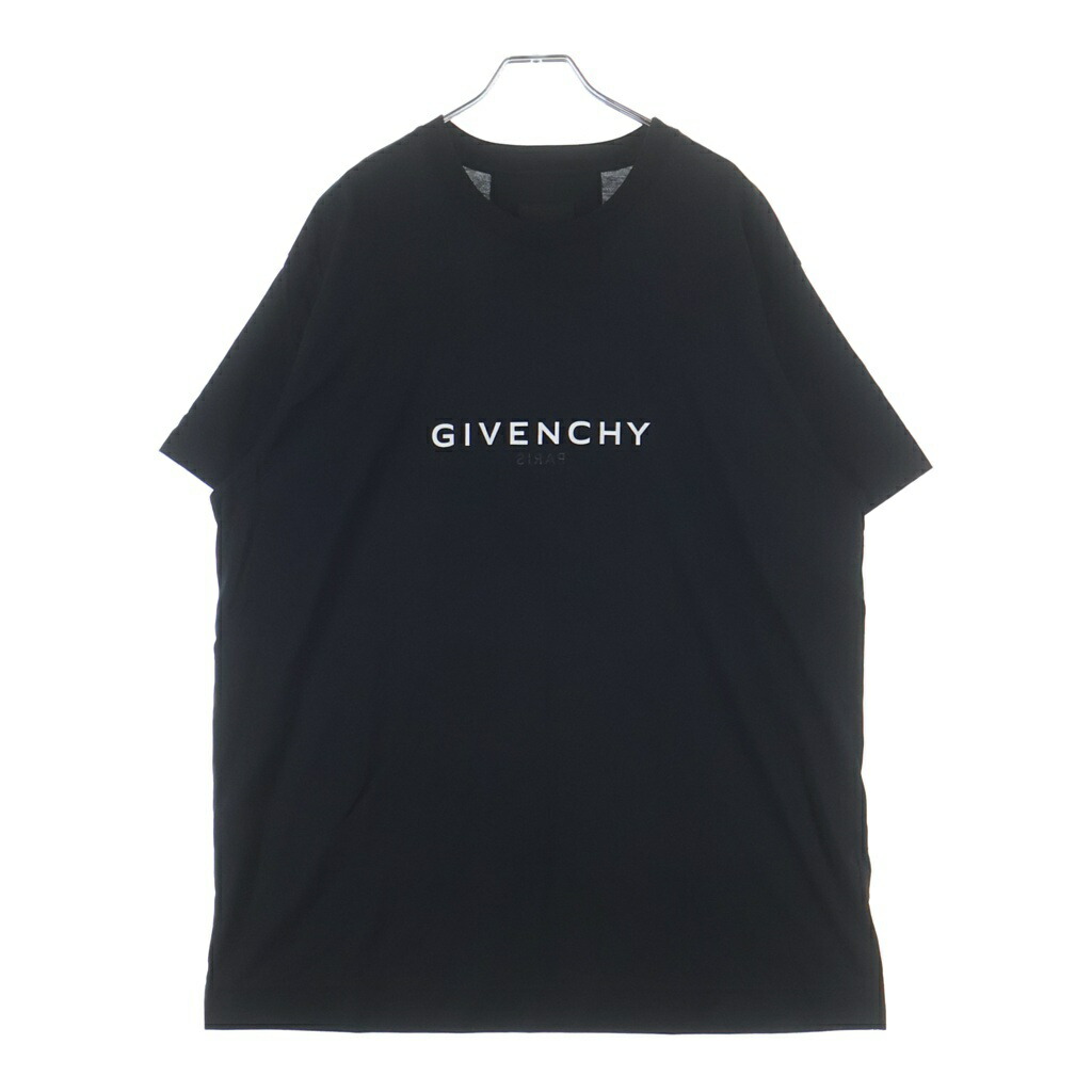 GIVENCHY(ジバンシィ) 大きさ:S 逆さま 両面 ロゴタイプ刷り上げる 半袖 労働者の一団のど首 プルオーバー カットソー 黒いこと【中古】【座標軸B】【色合い黒いこと】【取りまわしバス発着場BRING梅田茶屋町店】