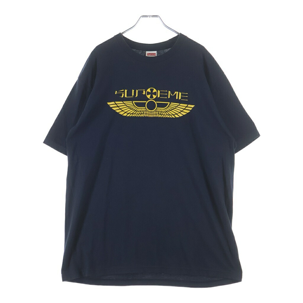 SUPREME(シュプリーム) 大きさ:L 25SS Wings Tee ウィングス 労働者の一団のど首半袖プルオーバーカットソー 米国海軍【中古】【座標軸B】【カラーネイビー】【取りまわしバス発着場BRING京都河原町店】