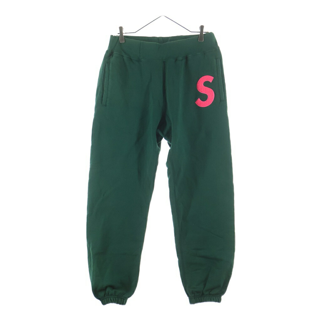 SUPREME(シュプリーム) 大きさ:S 18AW S Logo Sweat Pants エスロゴ スウェットパンツ 緑であること【中古】【座標軸B】【色合い緑であること】【取りまわしバス発着場BRING亜米利加村店】
