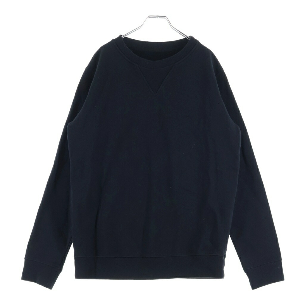 Maison Martin Margiela(メゾンマルタンマルジェラ) 大きさ:50 22AW 4編み目 綿織物 労働者の一団のど首 スウェットトレーナー 黒いこと S50GU0181【中古】【座標軸B】【色合い黒いこと】【取りまわしバス発着場BRING有楽町マルイ店】