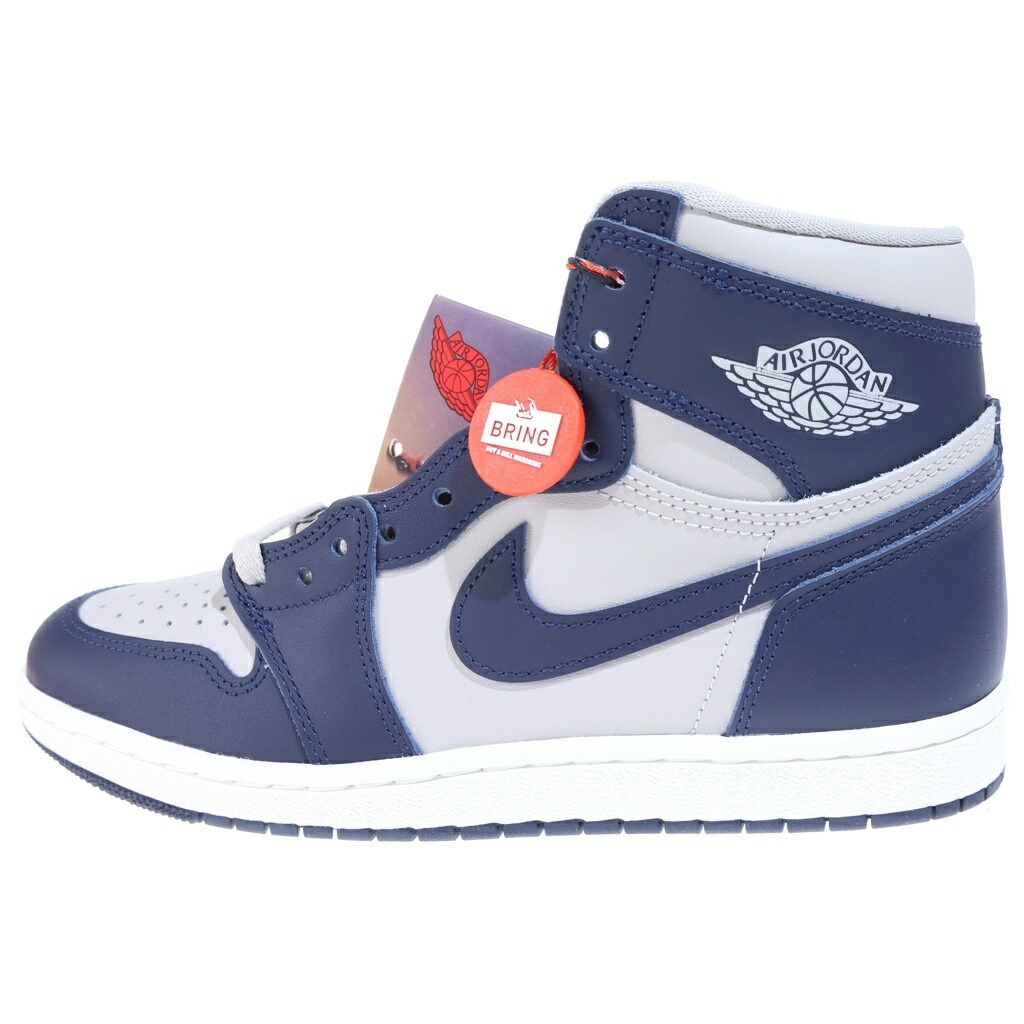 NIKE(ナイキ) 大きさ:26.0珊 AIR JORDAN 1 HIGH 85 GEORGETOWN BQ4422-400 エアジョーダン1 85 ジョージタウン 米国海軍/薄墨色 US8/26珊【新古品/中古】【度合いS】【カラーネイビー】【取りまわしバス発着場BRING KICKS】