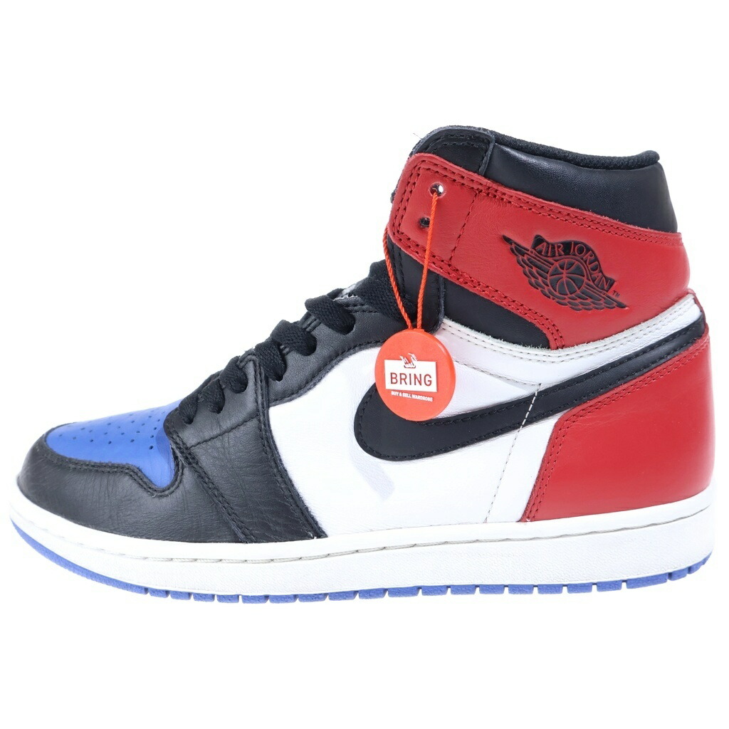 NIKE(ナイキ) 大きさ:26.5珊 AIR JORDAN 1 RETRO HIGH OG TOP 3 555088‐026 エアジョーダン1 とっ始め ハイカットスニーカー 黒いこと/赤いこと/青碧 US8.5/26.5珊【中古】【度合いA】【色つや黒いこと】【取りまわしバス発着場原宿】
