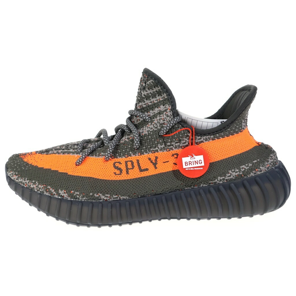 adidas(アディダス) 大きさ:27.5糎 YEEZY BOOST 350 V2 CABON BELUGA HQ7045 イージーブースト 炭素 ベルーガ ローカットスニーカー 薄墨色/オレンジ色 US9.5/27.5糎【新古品/中古】【座標軸S】【色合い薄墨色】【取りまわしバス発着場BRING横浜ビブレ店】