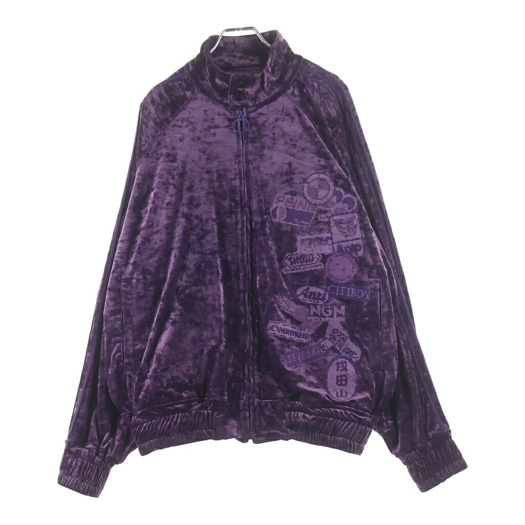 SEVESKIG(セヴシグ) サイズ:L 25SS VELOUR PATCH SWING JACKET ベロア パッチ スウィング ジップアップ ジャケット パープル JK-SV-NGA-1010【新古品/中古】【程度S】【カラーパープル】【取扱店舗BRING梅田茶屋町店】｜ブランド買取・販売　BRING