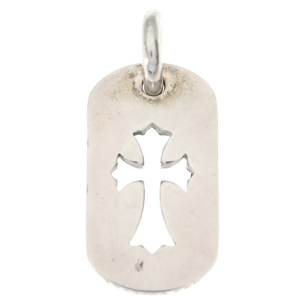 CHROME HEARTS(クロムハーツ) D TAG SML CO CRS カットアウトクロスドッグタグ スモール シャンデリヤいの一番 しろがね色 BCA242【中古】【座標軸B】【色合いしろがね色】【取りまわしバス発着場原宿】
