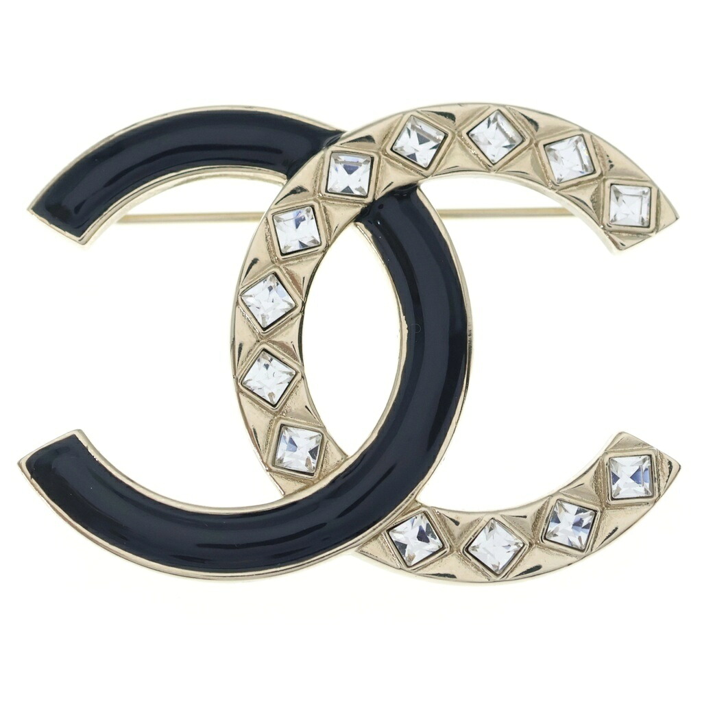 CHANEL(シャネル) 大きさ:- ココマーク 胸飾り ピン胸章 ゴールド×黒いこと B19A【中古】【度合いB】【色つや黒いこと】【取りまわしバス発着場新宿】