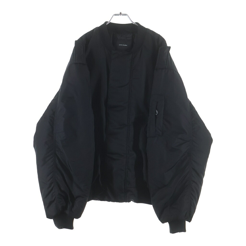entire studios(エンタイア 制作室) 大きさ:M A-2 TYPE BOMBER JACKET ボンバージャケット 黒いこと【中古】【座標軸B】【色合い黒いこと】【オンライン制限事項商いもの】