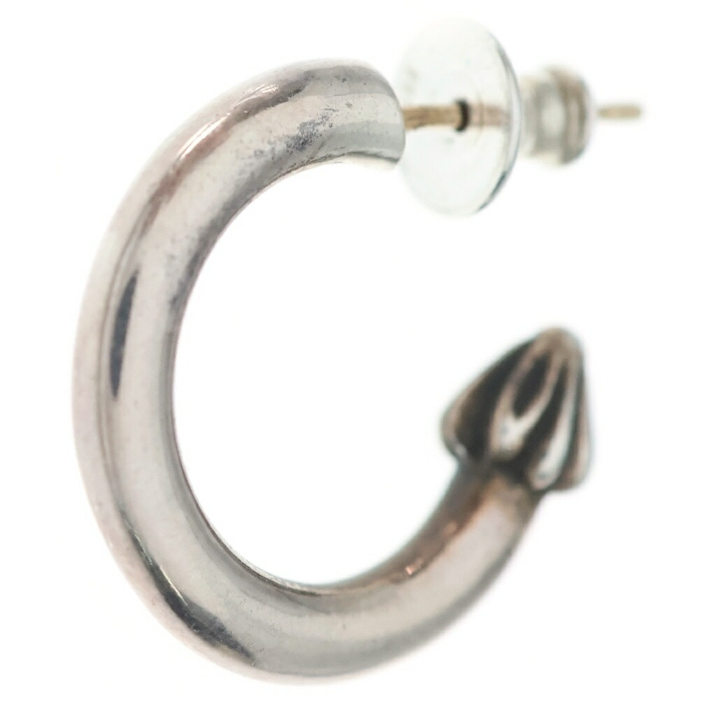 CHROME HEARTS(クロムハーツ) HOOP PLAIN 飾り気の無い フープピアス しろがね色 BCA101【中古】【座標軸B】【色合いしろがね色】【取りまわしバス発着場BRING仙台店】