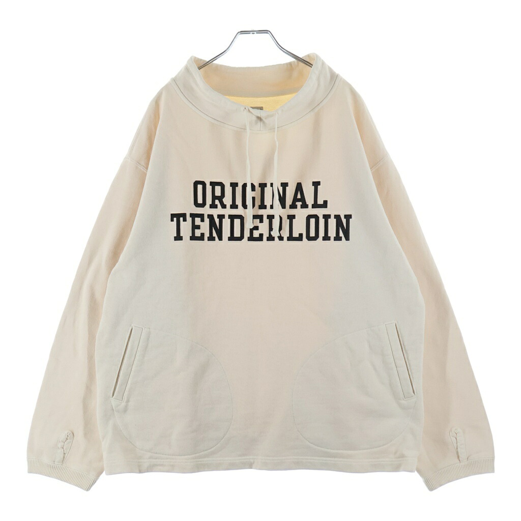 TENDERLOIN(テンダーロイン) サイズ:S 20AW MOCK NECK SWEATSHIRTS モックネック スウェット フロントロゴ アイボリー【中古】【程度B】【カラーベージュ】【オンライン限定商品】|ブランド買取・販売 BRING