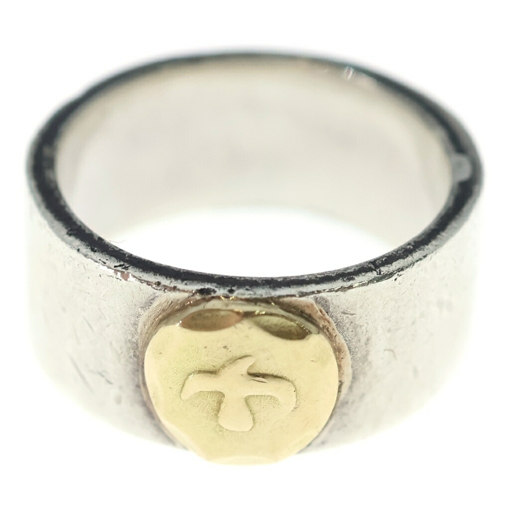 goro\u0027s(ゴローズ) 大きさ:8号 平打ち輪っか しろがね色/ゴールド BGA123【中古】【座標軸B】【色合いしろがね色】【取りまわしバス発着場OneStyle推進機通り道店】