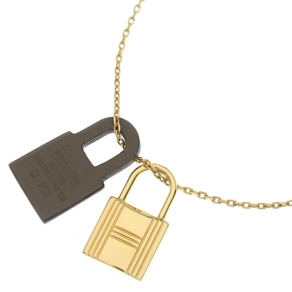 HERMES(エルメス) サイズ:- オーケリーPM ネックレス ペンダント チェーン エトゥープ スイフト ゴールド金具 D刻印【中古】【程度B】【カラーゴールド】【取扱店舗BRING：RED新宿東口店】｜ブランド買取・販売　BRING
