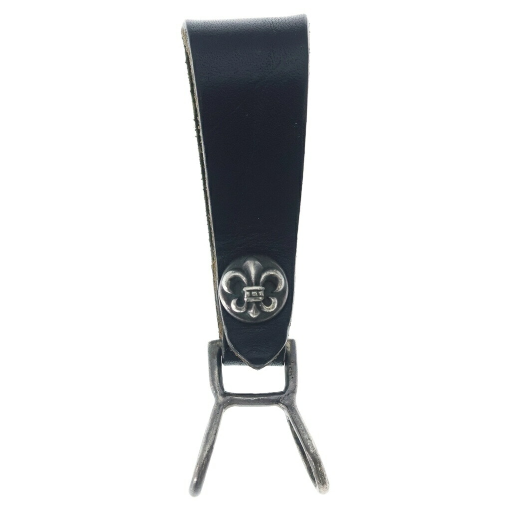 CHROME HEARTS(クロムハーツ) BELT LOOP BSフレアボタンレザーベルトループ しろがね色/黒いこと BCA401【中古】【座標軸B】【色合いしろがね色】【取りまわしバス発着場OneStyle新宿店】