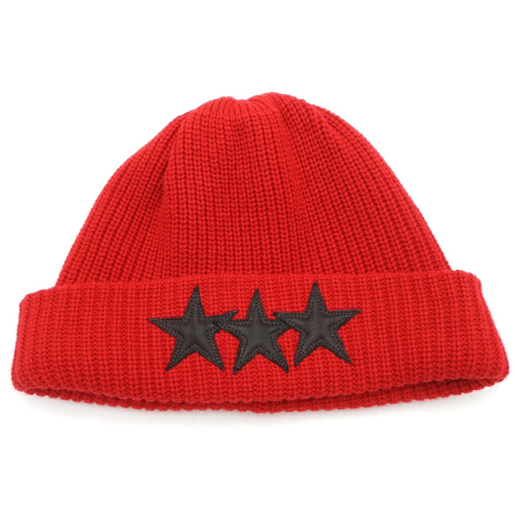 CHROME HEARTS(クロムハーツ) 大いさ:os BEANIE スターパッチカシミヤビーニー かぶり笠 赤いこと【新古品/中古】【座標軸S】【色合い赤いこと】【取りまわしバス発着場BRING札幌店】