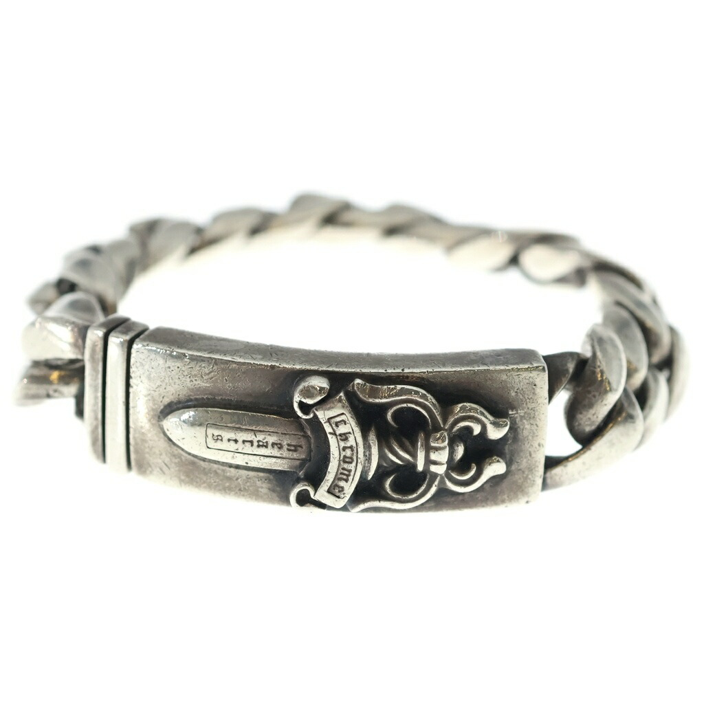 CHROME HEARTS(クロムハーツ) 大いさ:13LINK OLD ID DAGGER ダガーIDクラシックリンクブレスレット 13LINK しろがね色 BCA156【中古】【座標軸B】【色合いしろがね色】【取りまわしバス発着場BRING WASTE_NOT】