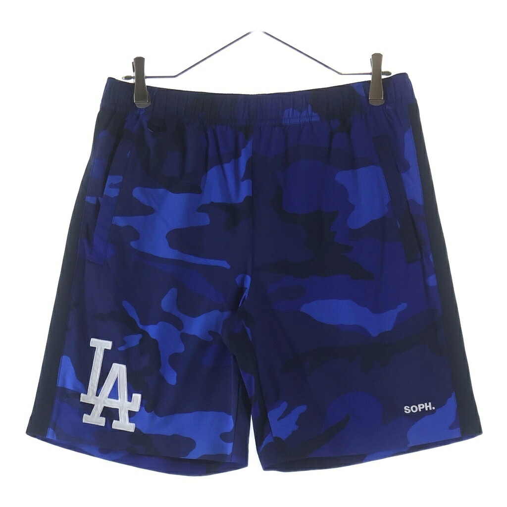 F.C.R.B.(エフシーアールビー) 大いさ:M 21AW ×MLB TOUR GAME SHORTS 大リーグ競技団体 周遊旅行 家鴨フラ ウエストリブ 力くらべ 二分の一ズボン下 さる股引き FCRB-212003【中古】【座標軸B】【色合い青碧】【取りまわしバス発着場BRING横浜ビブレ店】