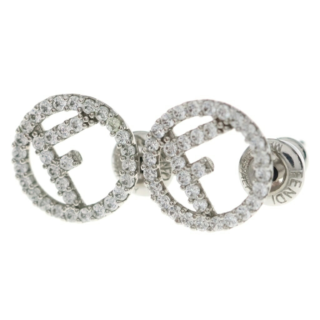 FENDI(フェンディ) エフイズ ラインストーン ピアス シルバー【中古】【程度A】【カラーシルバー】【取扱店舗BRING:RED新宿東口店】|ブランド買取・販売 BRING