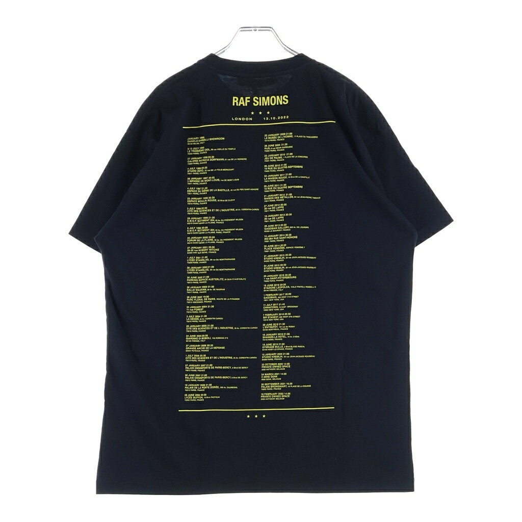 RAF SIMONS(ラフシモンズ) サイズ:M 23SS プリントワークス ツアー Tシャツ 半袖 クルーネック カットソー ブラック 231-M104A-19007-0099-1【中古】【程度B】【カラーブラック】【取扱店舗BRING梅田茶屋町店】|ブランド買取・販売 BRING